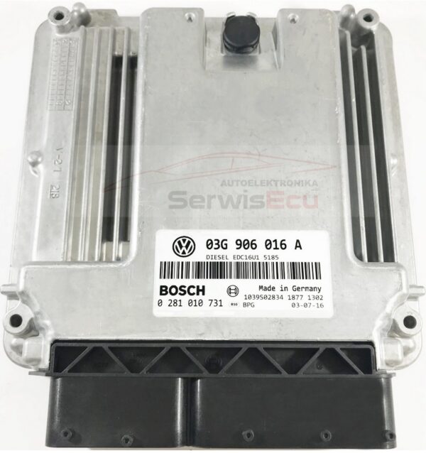 KOMPUTER ECU VW TOURAN 1.9 03G906016A 0281010731 IMMO OFF
