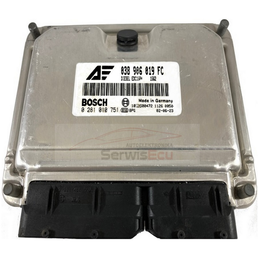 KOMPUTER ECU VW 1.9 038906019FC 0281010751