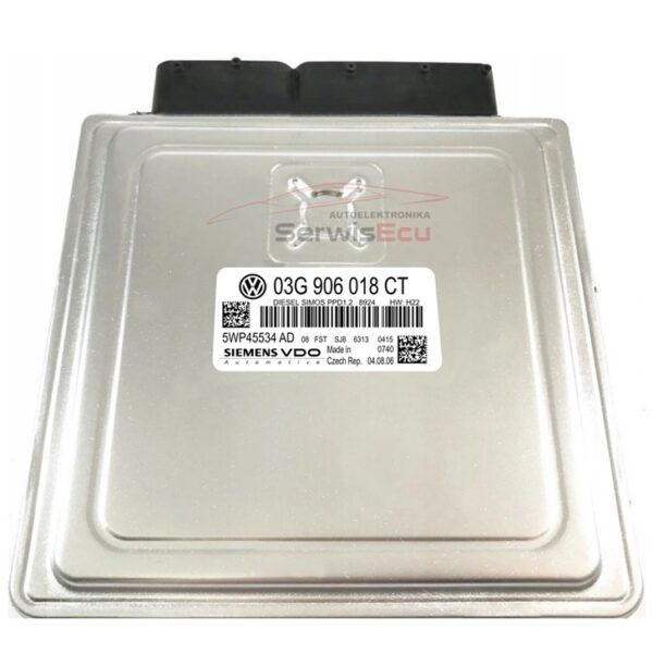 KOMPUTER ECU VW GOLF V 2.0TDI 03G906018CT 5WP45534AD +PIN