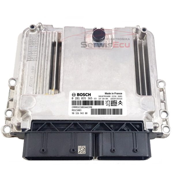KOMPUTER ECU PEUGEOT CITROEN 1.5 0281035365 9832694380