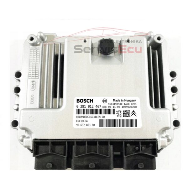 KOMPUTER ECU PEUGEOT 207 0281012467 9663786380 IMMO OFF