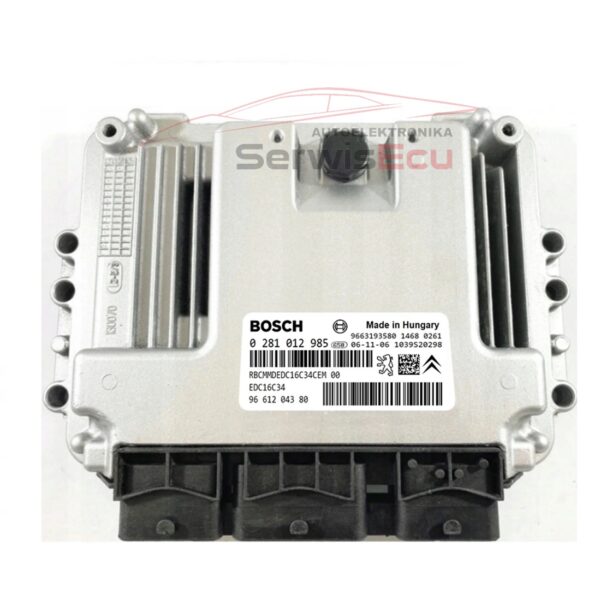 KOMPUTER ECU CITROEN C4 1.6 0281012985 9661204380 IMMO OFF
