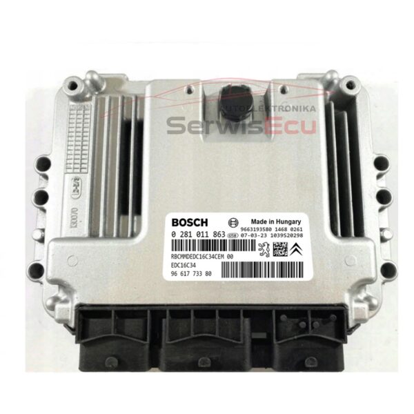 KOMPUTER ECU PEUGEOT 307 0281011863 9661773380 IMMO OFF