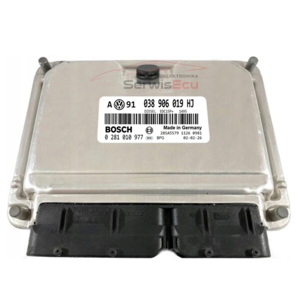 KOMPUTER ECU VW GOLF BORA 038906019HJ 0281010977 IMMO OFF