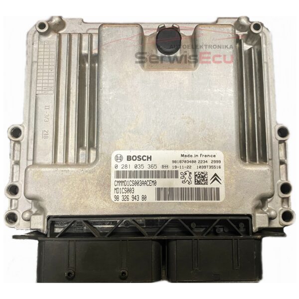 ECU PEUGEOT CITROEN 1.5 0281035365 9832694380