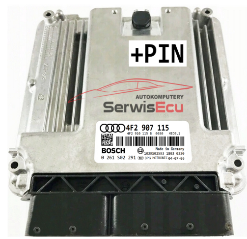 ECU AUDI A4 A6 2.0 TFSI 4F2907115 0261S02291+PIN