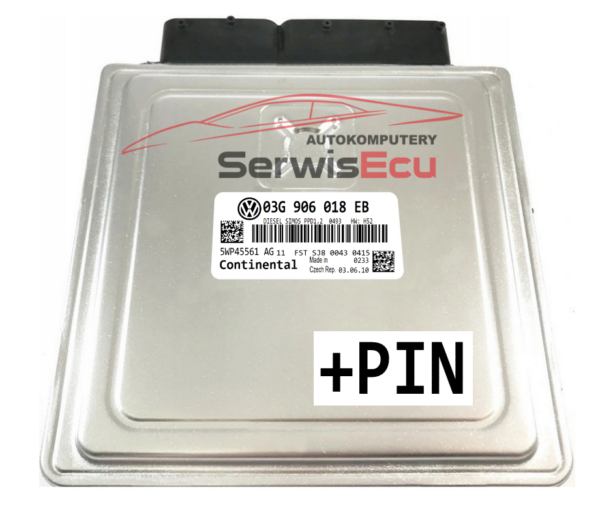KOMPUTER ECU SKODA OCTAVIA 2.0 03G906018EB 5WP45561AG + PIN