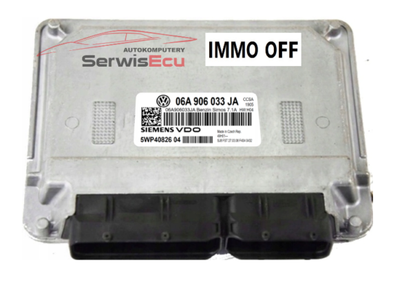KOMPUTER ECU VW 1.6 06A906033JA 5WP40826 04 IMMO OFF