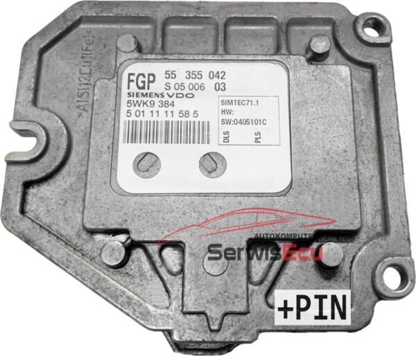 KOMPUTER ECU OPEL TIGRA 1.8 55355042 5WK9384 +PIN