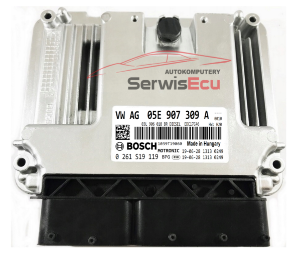 KOMPUTER ECU VW SKODA 05E907309A 0261S19119