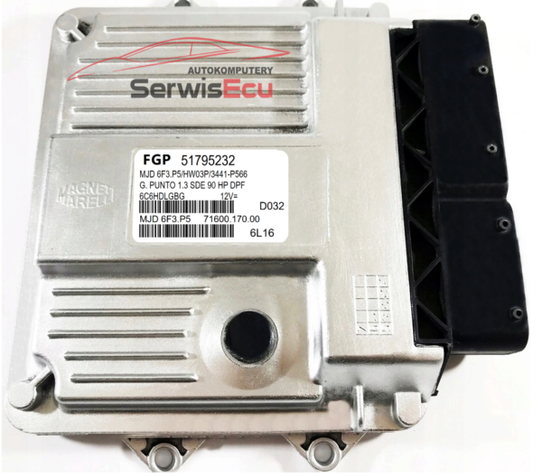 KOMPUTER ECU FIAT 1.3 51795232 MJD6F3.P5