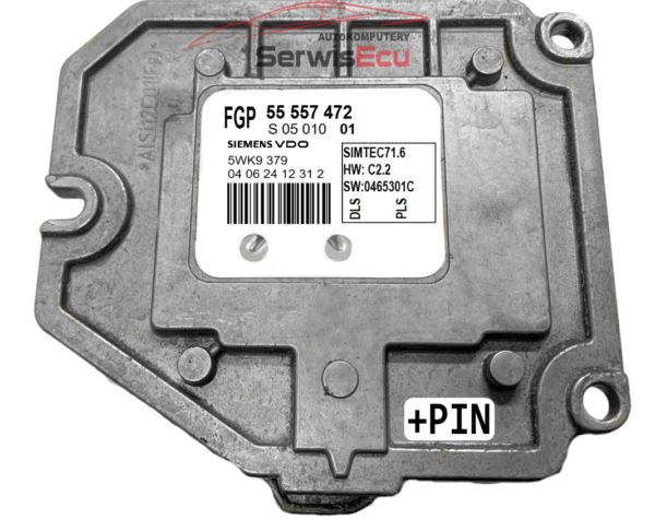 KOMPUTER ECU OPEL 1.8 55557472 5WK9379 + PIN