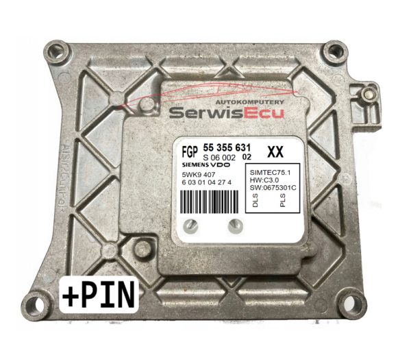 KOMPUTER ECU OPEL 1.8 55355631 5WK9407 +PIN