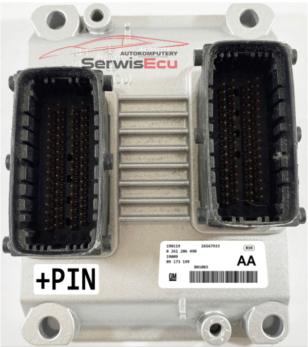 KOMPUTER ECU OPEL 0261206490 09173199 AA + PIN