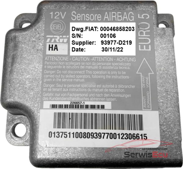 SENSOR AIRBAG 00046858203 93977-D219 CZYSTY