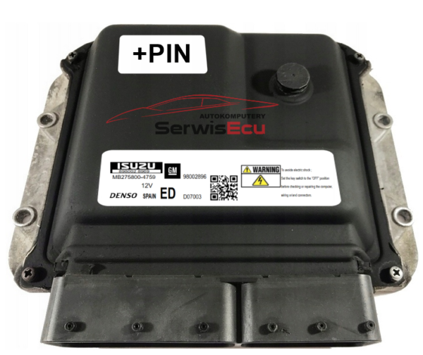 KOMPUTER ECU MERIVA MB2758004759 98002896 8980028969 ED + PIN