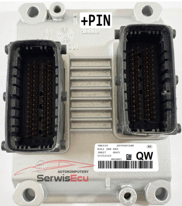 KOMPUTER ECU OPEL 3.2 0261208049 QW 55351519 + PIN