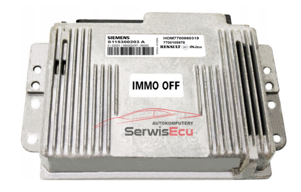KOMPUTER ECU RENAULT 1.6 S115300203A HOM7700860319 IMMO OFF