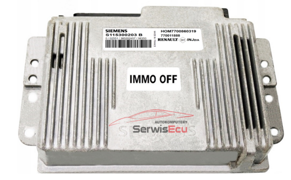 KOMPUTER ECU RENAULT 1.6 S115300203B HOM7700860319 IMMO OFF