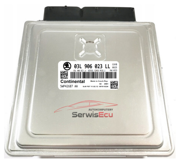 KOMPUTER ECU SKODA 1.6 03L906023LL 5WP42687AA IMMO OFF