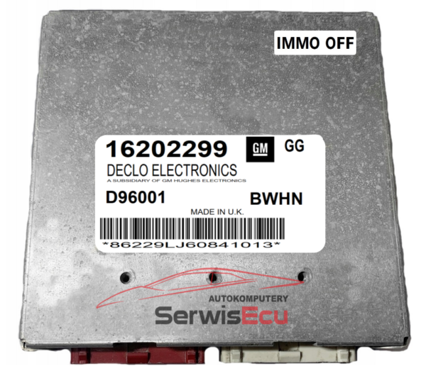 KOMPUTER ECU OPEL 2.0 16202299 BWHN IMMO OFF