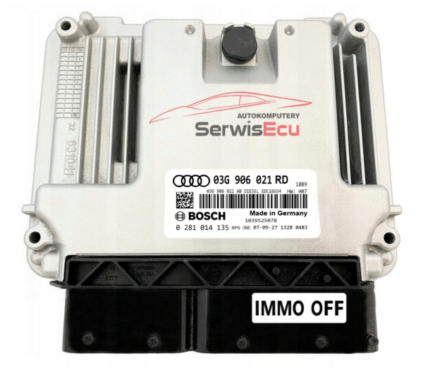 KOMPUTER ECU AUDI 1.9 03G906021RD 0281014135 IMMO OFF
