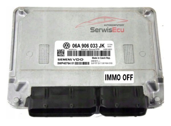 KOMPUTER ECU VW 1.6 06A906033JK 5WP40764 01 IMMO OFF