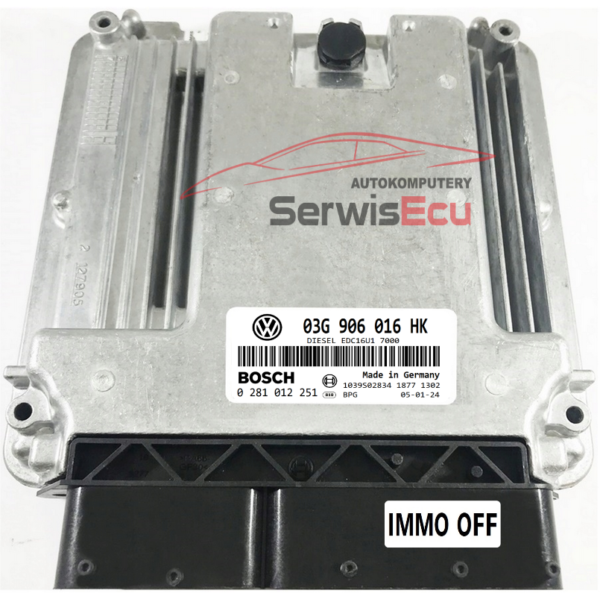 KOMPUTER ECU VW 2.0 03G906016HK 0281012251 IMMO OFF