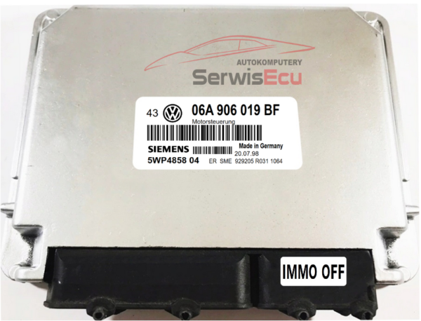 KOMPUTER ECU VW GOLF  06A906019BF 5WP485804 IMMO OFF
