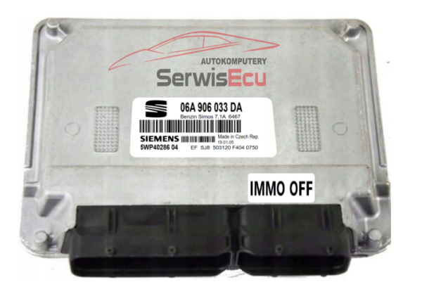 KOMPUTER ECU SEAT 1.6 06A906033DA 5WP40286 04 IMMO OFF