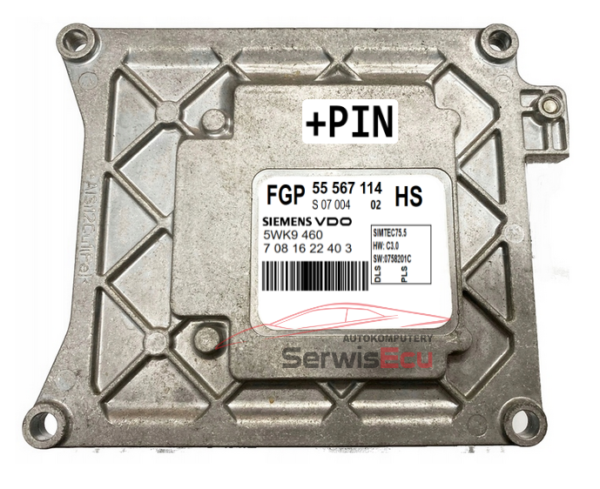 KOMPUTER ECU OPEL  1.6 55567114HS 5WK9460 + PIN