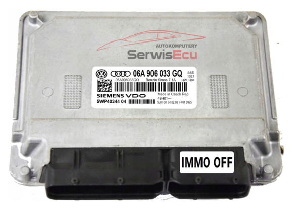 KOMPUTER ECU VW 1.6 06A906033GQ 5WP40344 04 IMMO OFF