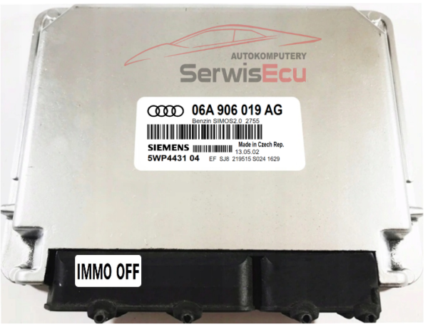 KOMPUTER ECU AUDI A3 1.6 06A906019AG 5WP443104 IMMO OFF