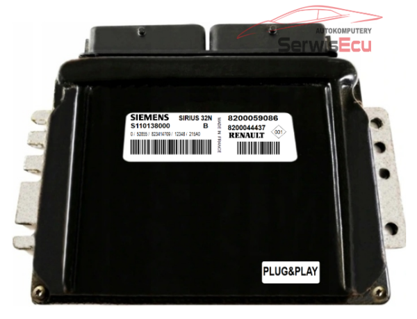 KOMPUTER ECU RENAULT 1.6 S110138000B 8200059086 PLUG AND PLAY