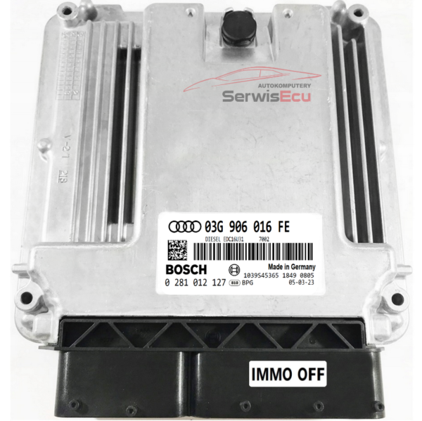 KOMPUTER ECU AUDI 1.9 03G906016FE 0281012127 IMMO OFF