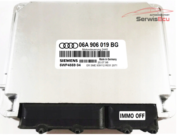 KOMPUTER ECU AUDI A3 1.6 06A906019BG 5WP4859 04 IMMO OFF