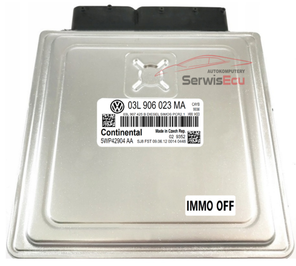 KOMPUTER ECU VW PCR2.1  1.6 TDI 03L906023MA 5WP42904AA IMMO OFF