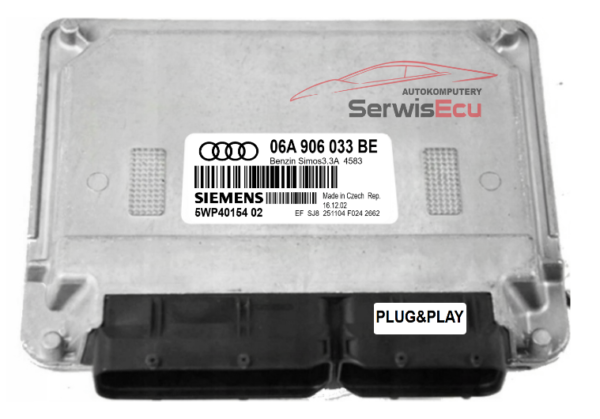 KOMPUTER ECU AUDI 1.6  06A906033BE 5WP40154 02 PLUG AND PLAY