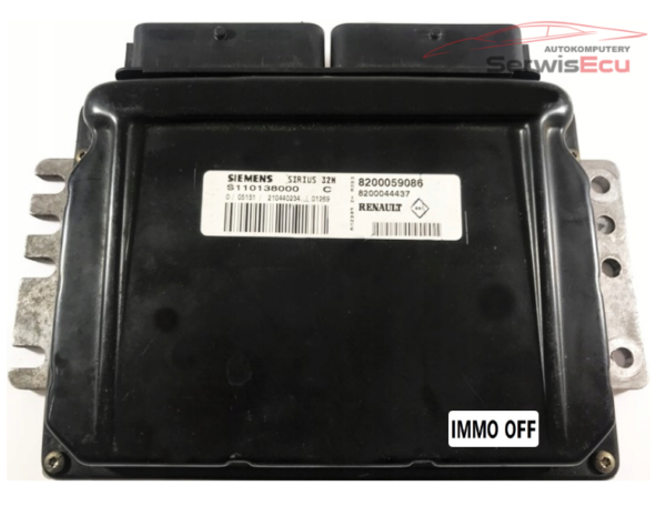 KOMPUTER ECU RENAULT 1.6 S110138000C 8200059086 IMMO OFF
