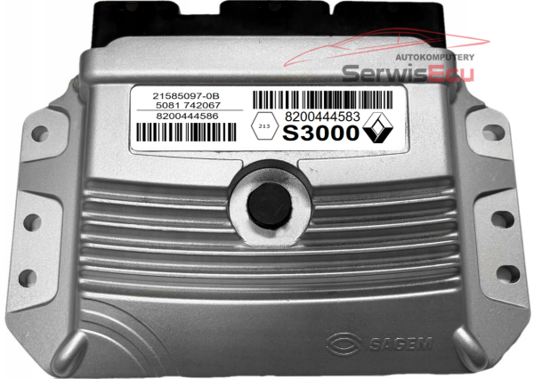 KOMPUTER ECU RENAULT 2.0 8200444586 8200444583 21585097-0B S3000 VIRGIN