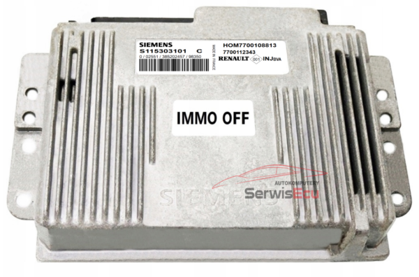 KOMPUTER ECU RENAULT 1.4 S115303101C HOM7700108813 IMMO OFF