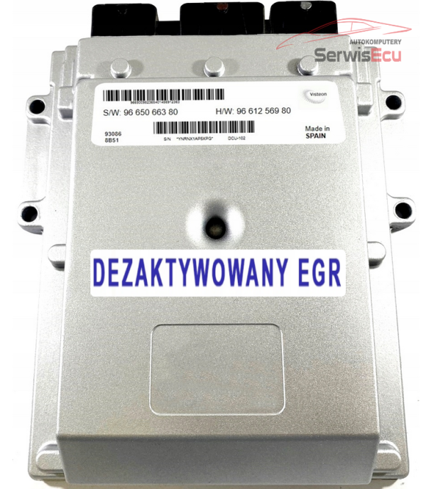 KOMPUTER ECU VISTEON 9665066380 9661256980 DEZAKTYWOWANY EGR PLUG AND PLAY