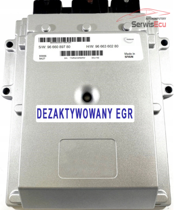 KOMPUTER ECU VISTEON 9666089780 9666360280 DEZAKTYWOWANY EGR PLUG AND PLAY