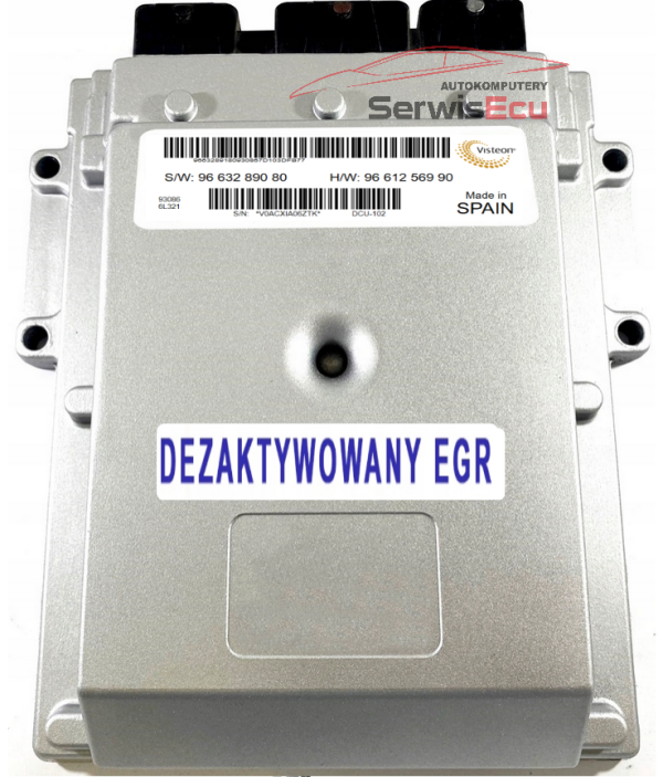 KOMPUTER ECU VISTEON 2.2 9663289080 9661256990 DEZAKTYWOWANY EGR PLUG AND PLAY