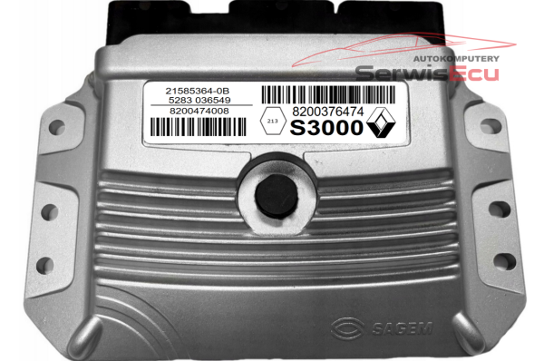 KOMPUTER ECU RENAULT 1.6 21585364-0B 8200474008 8200376474 S3000 VIRGIN