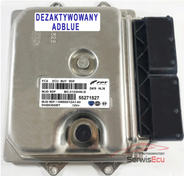 ECU FIAT DUCATO 2.3 55271527 MJD9DF DEZAKTYWOWANY ADBLUE VIRGIN