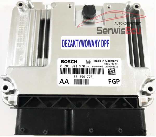 KOMPUTER ECU SAAB 93 1.9 0281011970 55354770 AA DEZAKTYWOWANY DPF