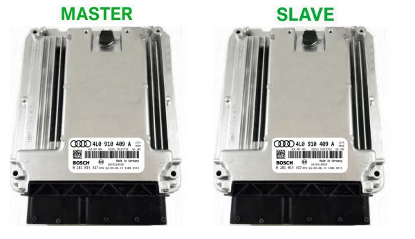 ZESTAW STEROWNIKÓW ECU 4L0910409A 0281015347 MASTER SLAVE EDC17CP24