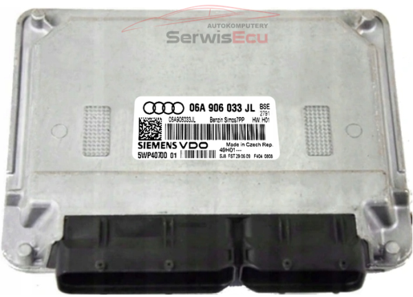 KOMPUTER ECU AUDI A3 1.6 06A906033JL 5WP40700 PLUG AND PLAY IMMO OFF