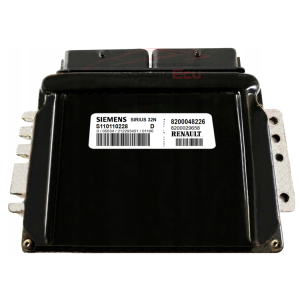ECU RENAULT S110110228D 8200048226 8200029658 SIRIUS32N CZYSTY PLUG&PLAY